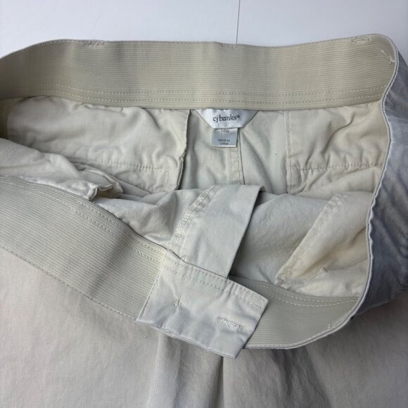 CJ Banks Womens Beige Elastic Waist Shorts Bermuda  Size 18W Cotton Blend - Picture 2 of 7